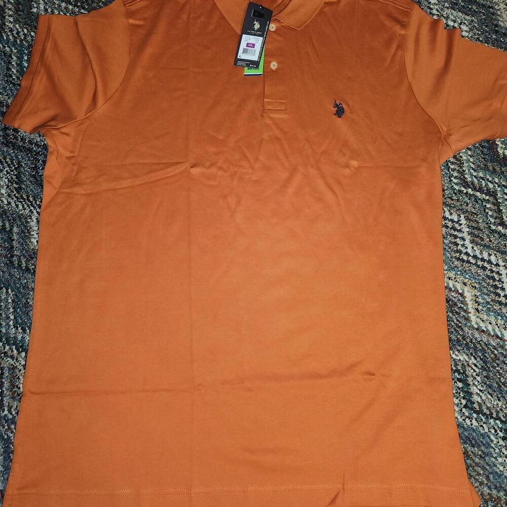 U.S. Polo Assn Men's Orange Polo Shirt